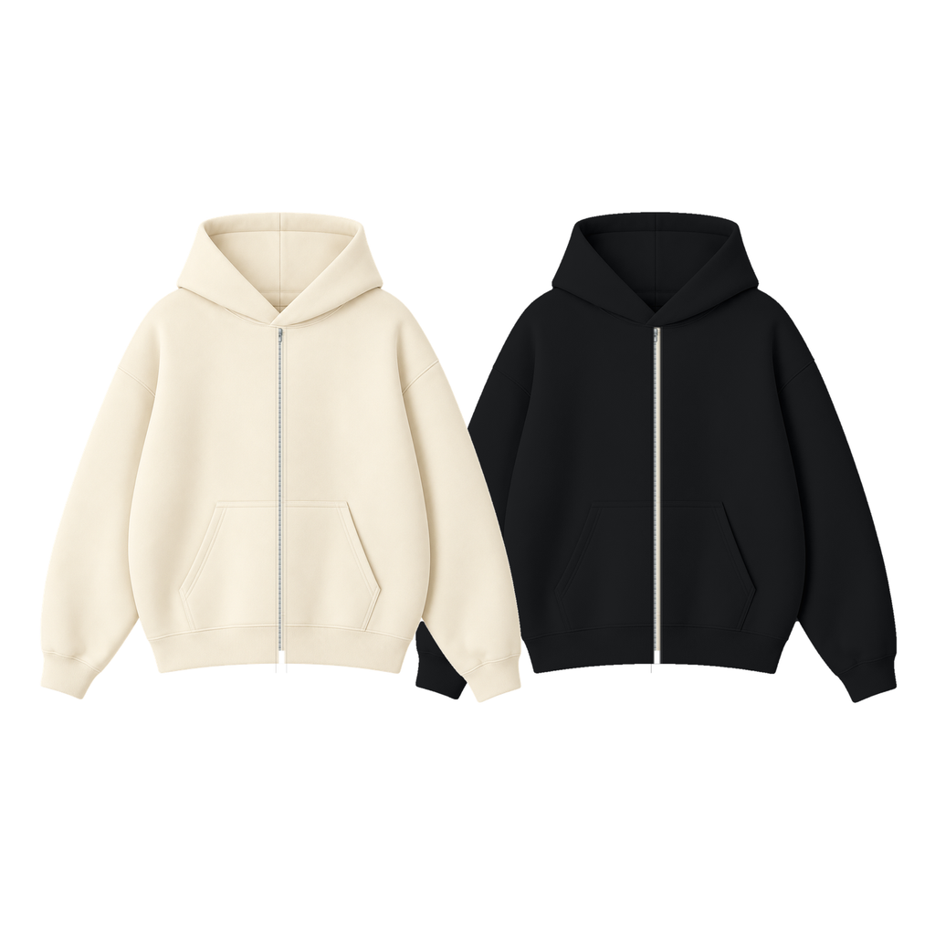 Pack of 2 Oversize Drop Shoulder Zipper