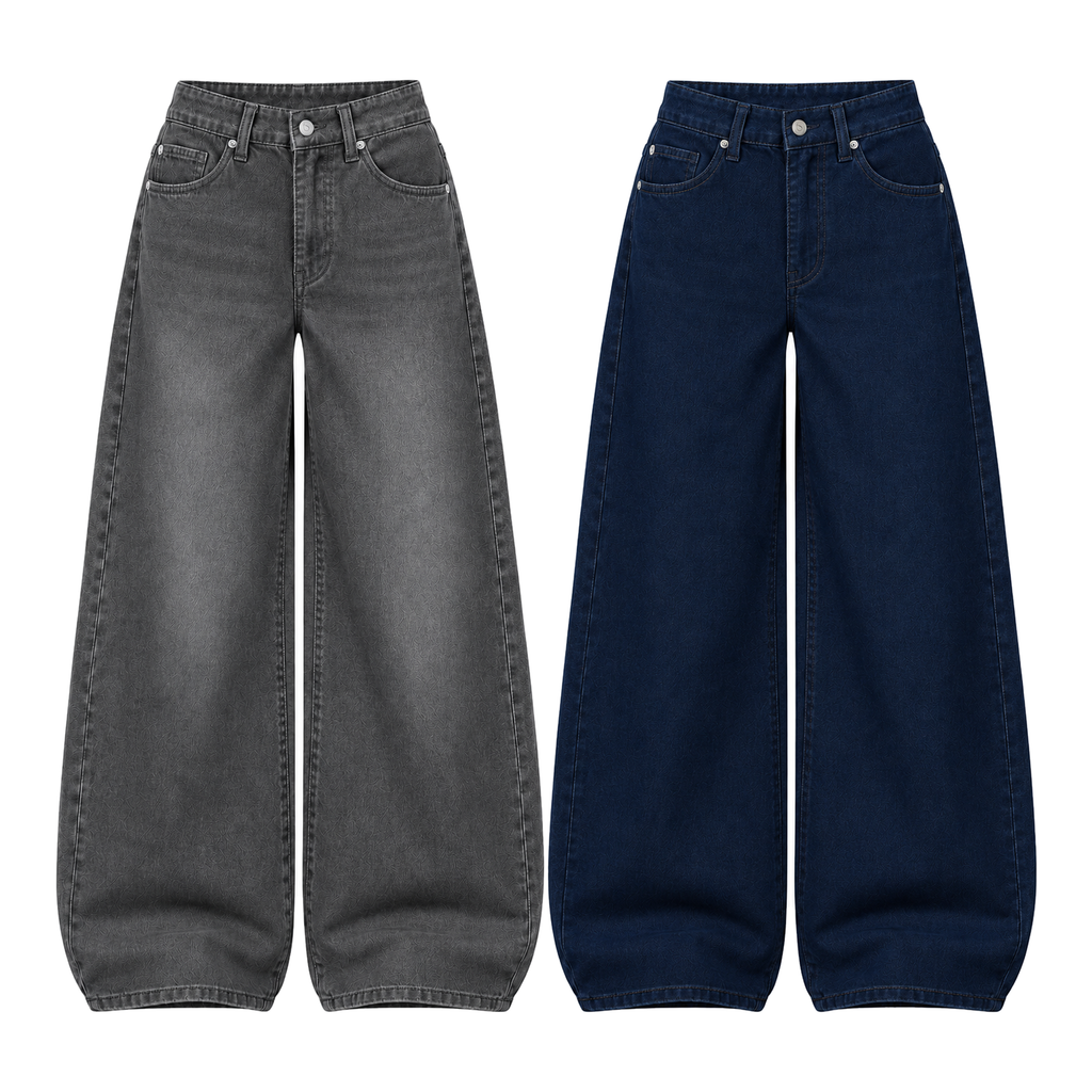 Pack of 2 Wide-leg Jeans