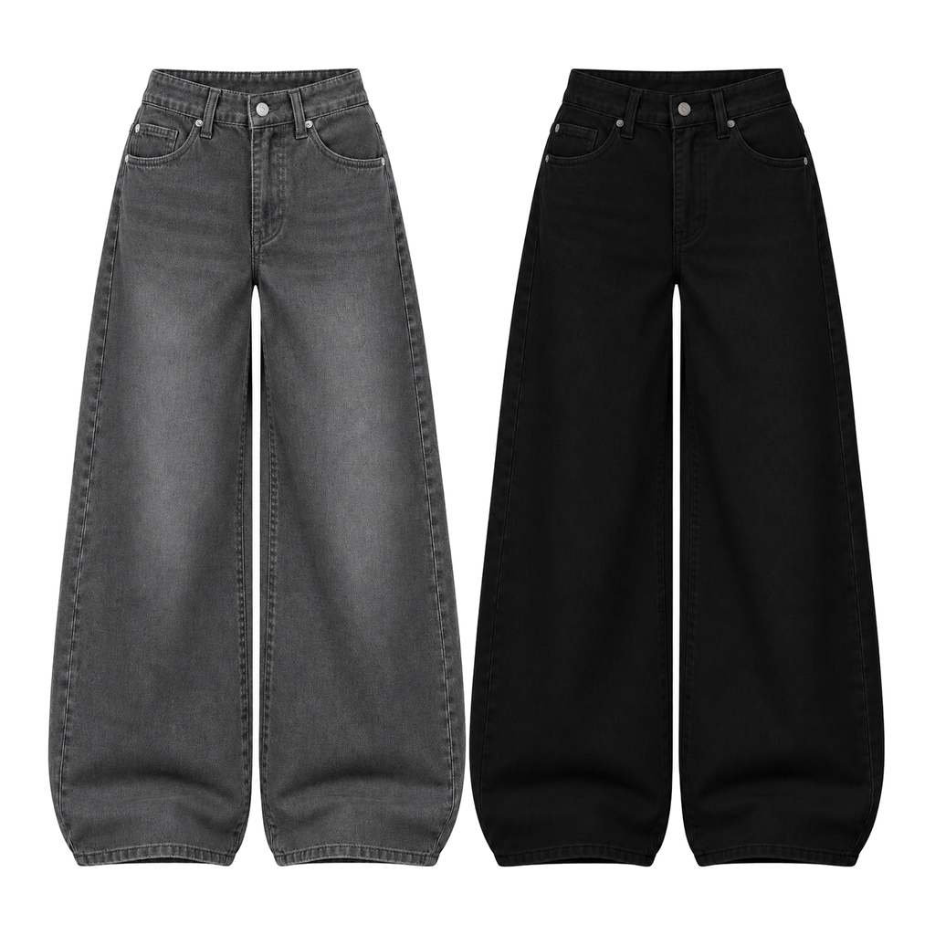 Pack of 2 Wide-leg Jeans