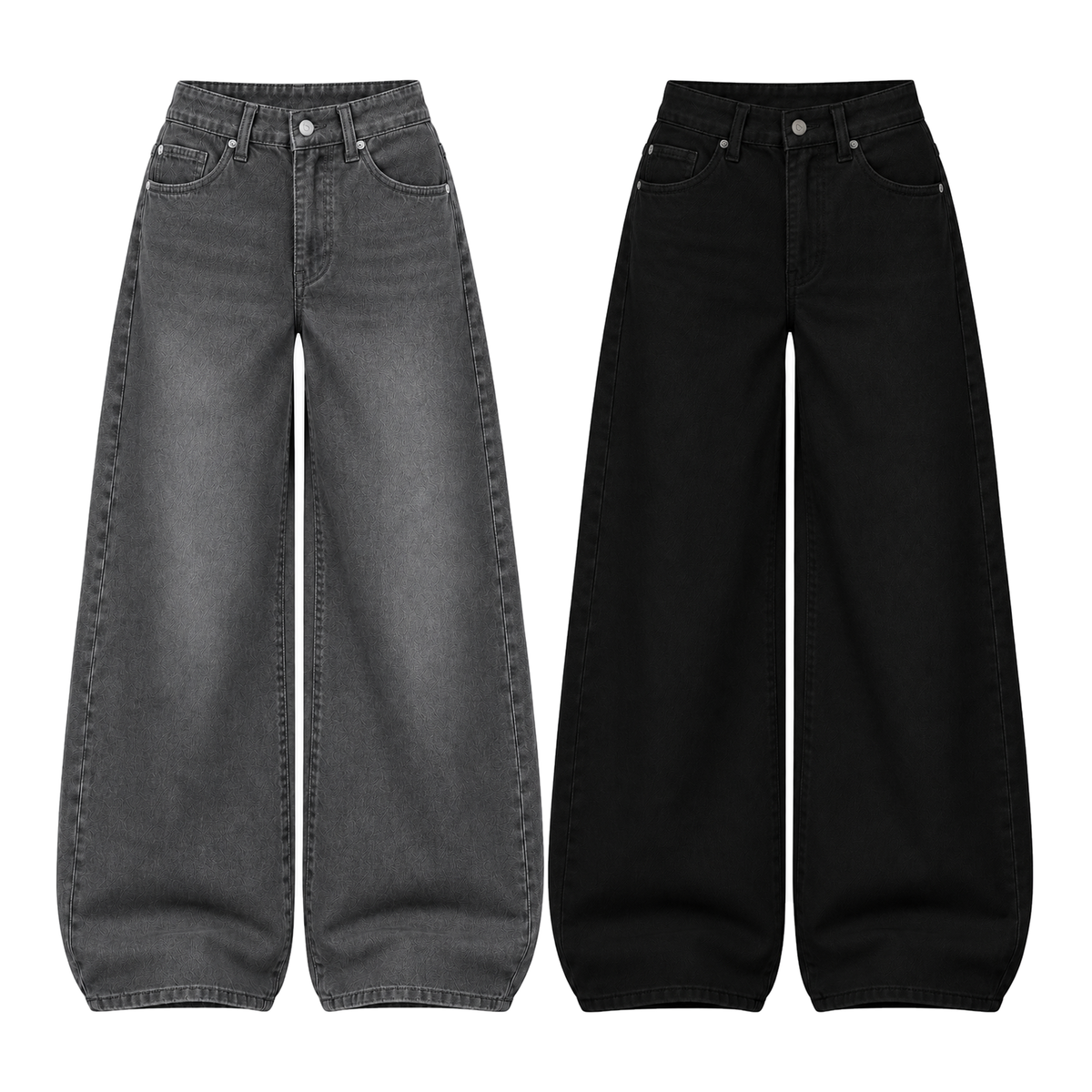 Pack of 2 Wide-leg Jeans
