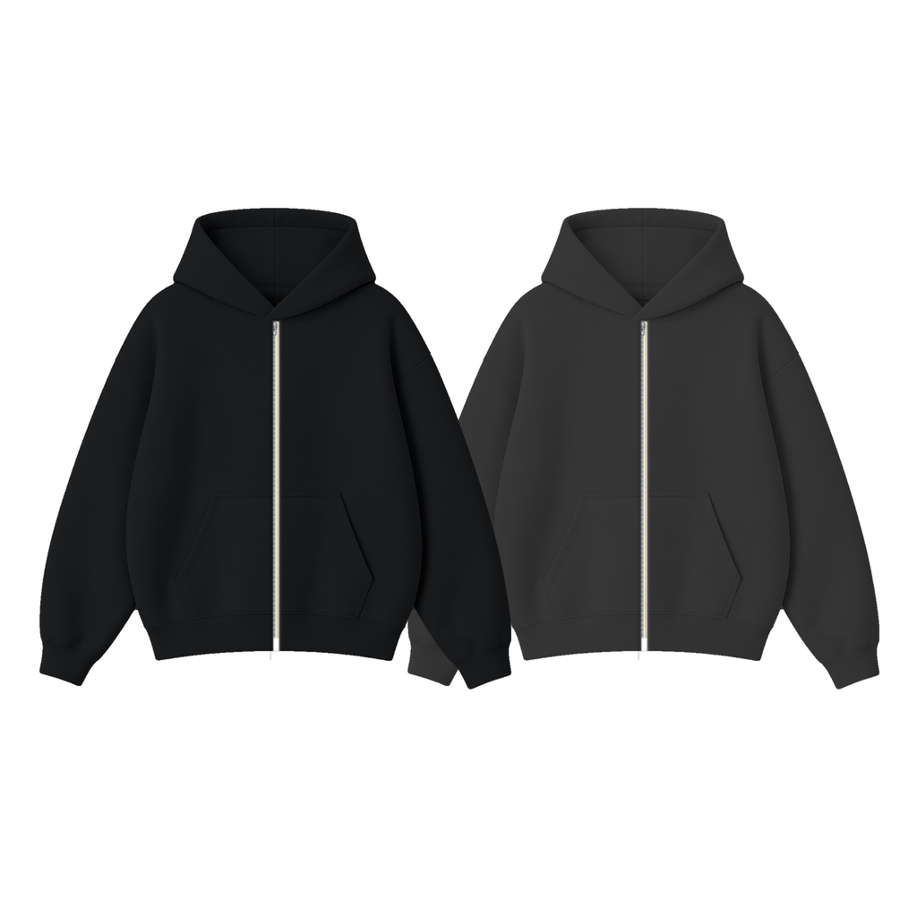 Pack of 2 Oversize Drop Shoulder Zipper