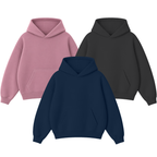 Pack of 3 Oversize Drop Shoulder Hoodie