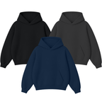 Pack of 3 Oversize Drop Shoulder Hoodie