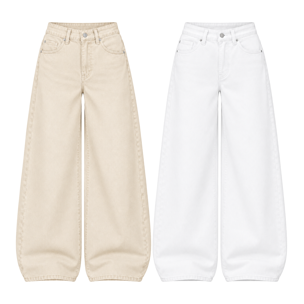 Pack of 2 Wide-leg Jeans