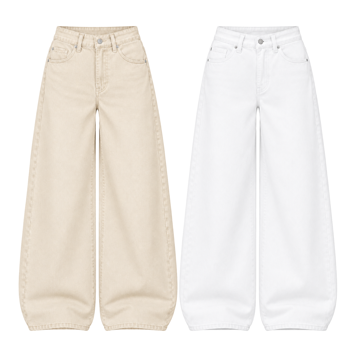 Pack of 2 Wide-leg Jeans