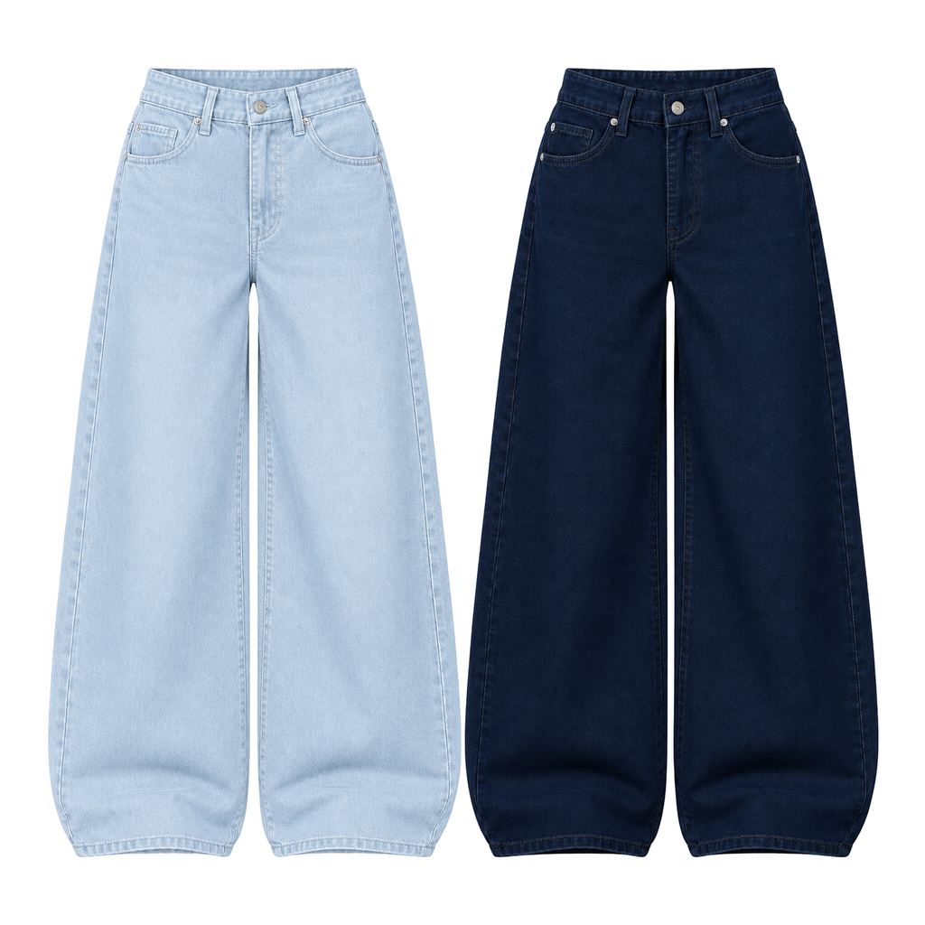 Pack of 2 Wide-leg Jeans