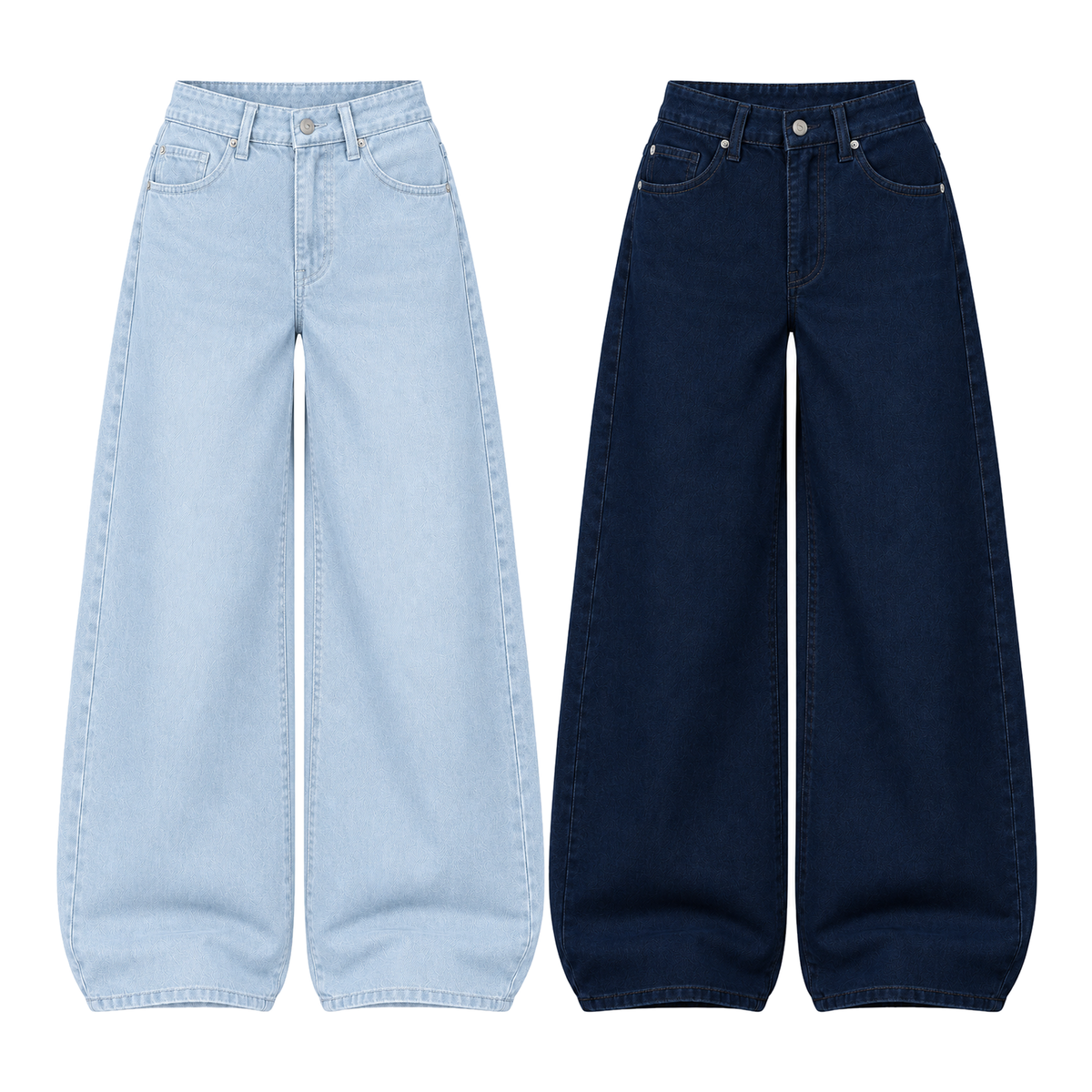Pack of 2 Wide-leg Jeans