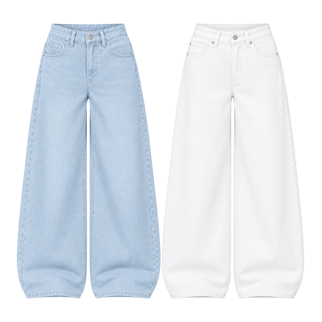 Pack of 2 Wide-leg Jeans