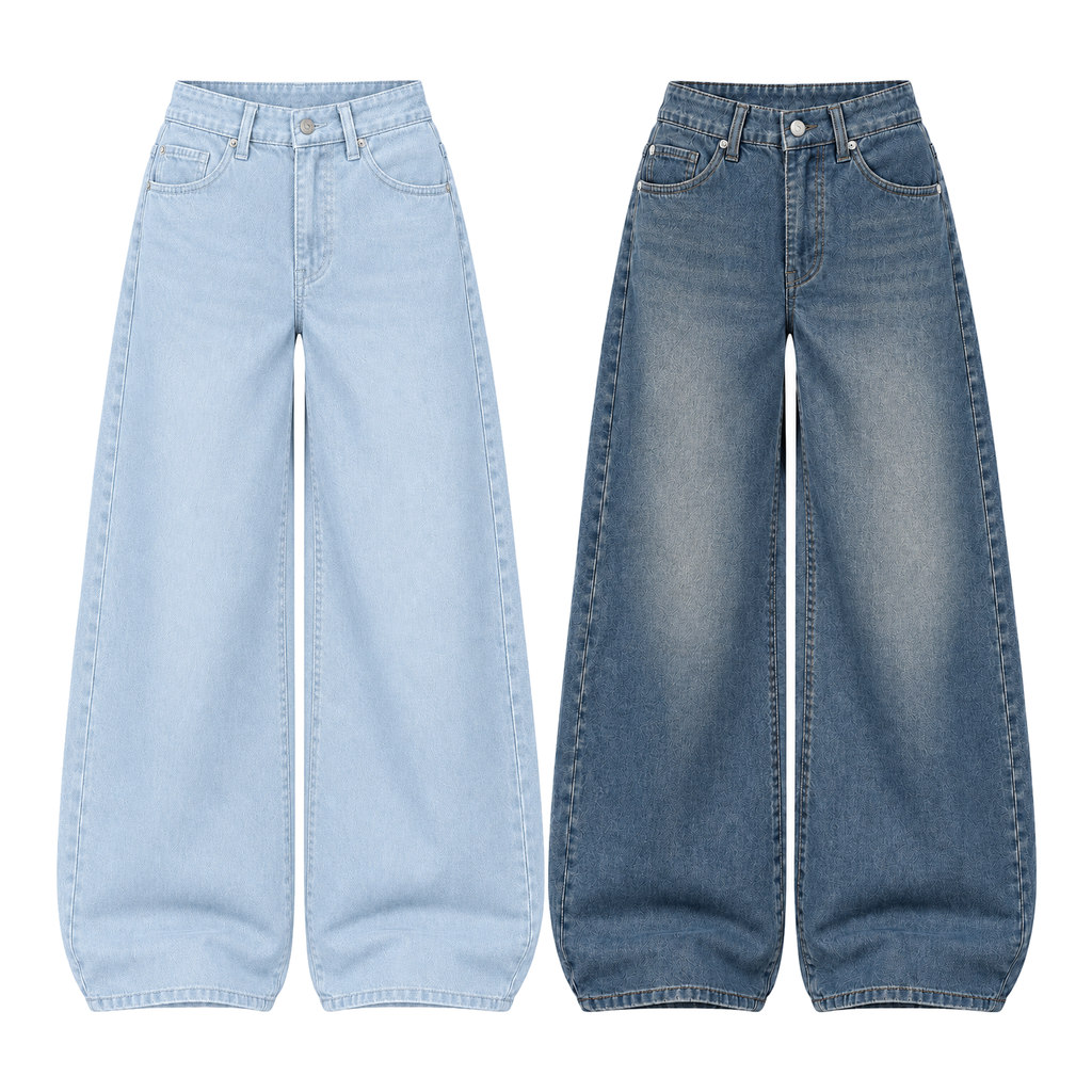 Pack of 2 Wide-leg Jeans