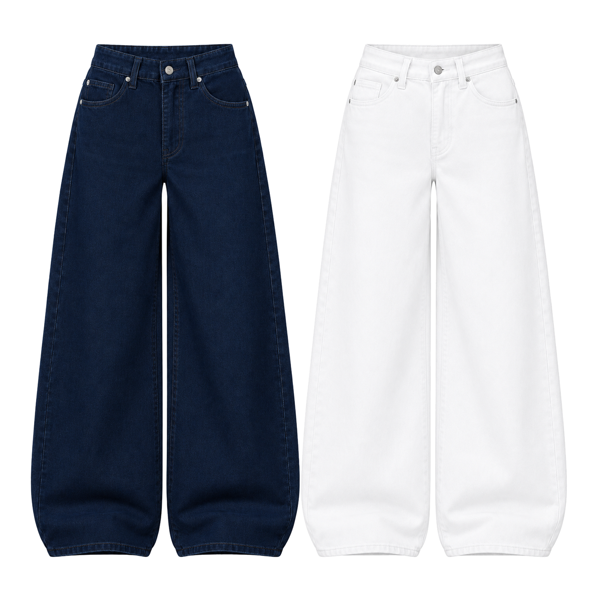 Pack of 2 Wide-leg Jeans