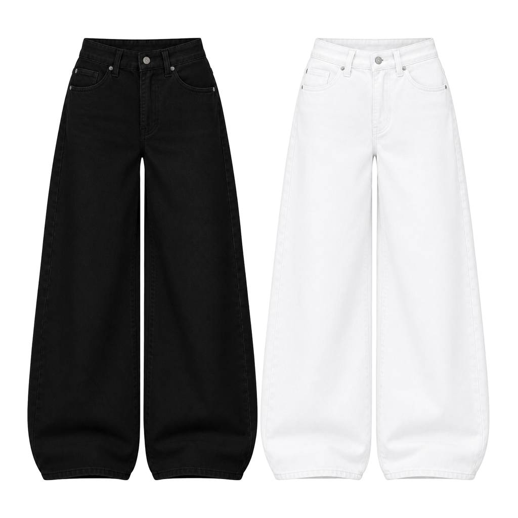 Pack of 2 Wide-leg Jeans