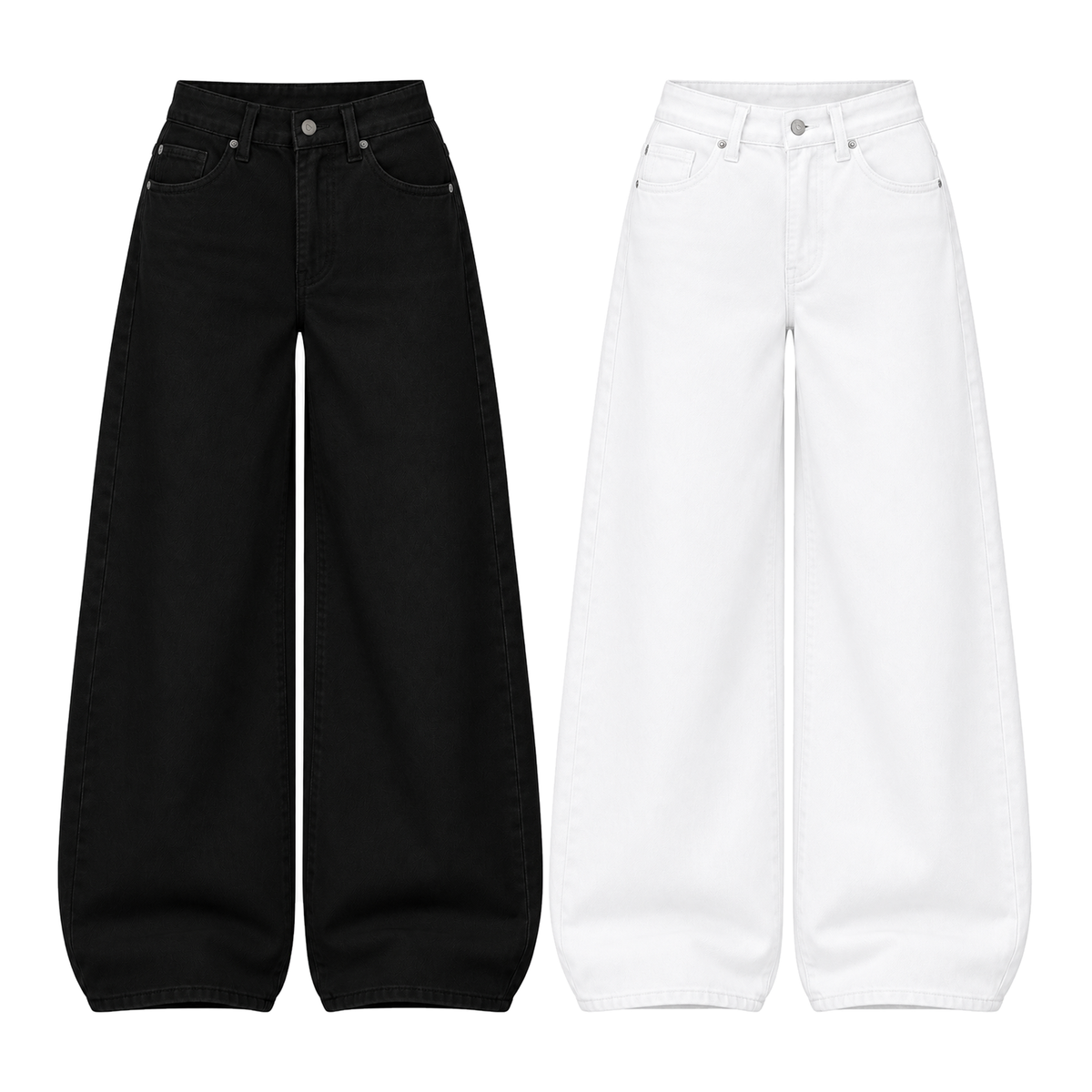 Pack of 2 Wide-leg Jeans