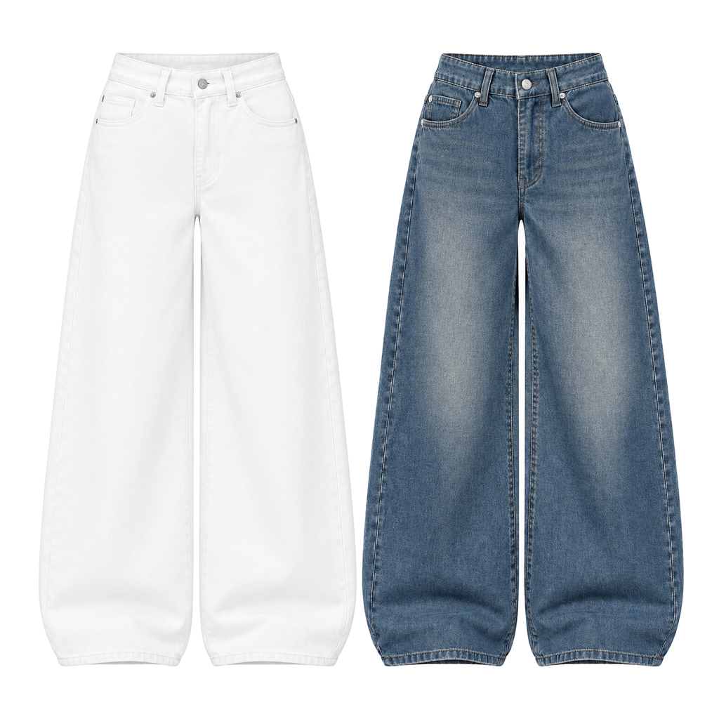 Pack of 2 Wide-leg Jeans