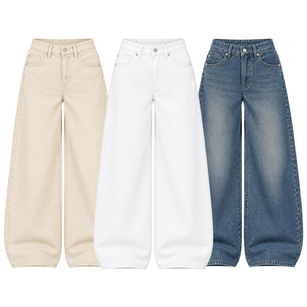 Pack of 3 Wide-leg Jeans