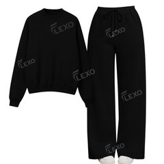 Straight Leg Trouser With Oversized Sweatshirt
