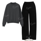 Straight Leg Trouser With Oversized Sweatshirt