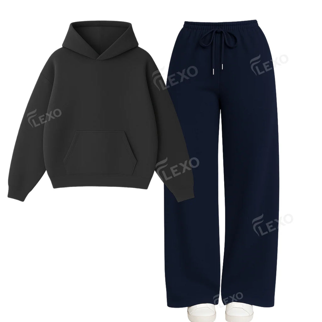 Straight Leg Trouser With Oversized Hoodie