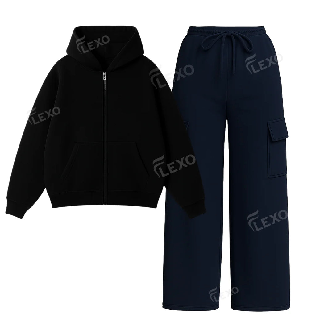 Straight Leg Cargo With Oversized Zipper