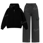 Straight Leg Cargo With Oversized Zipper