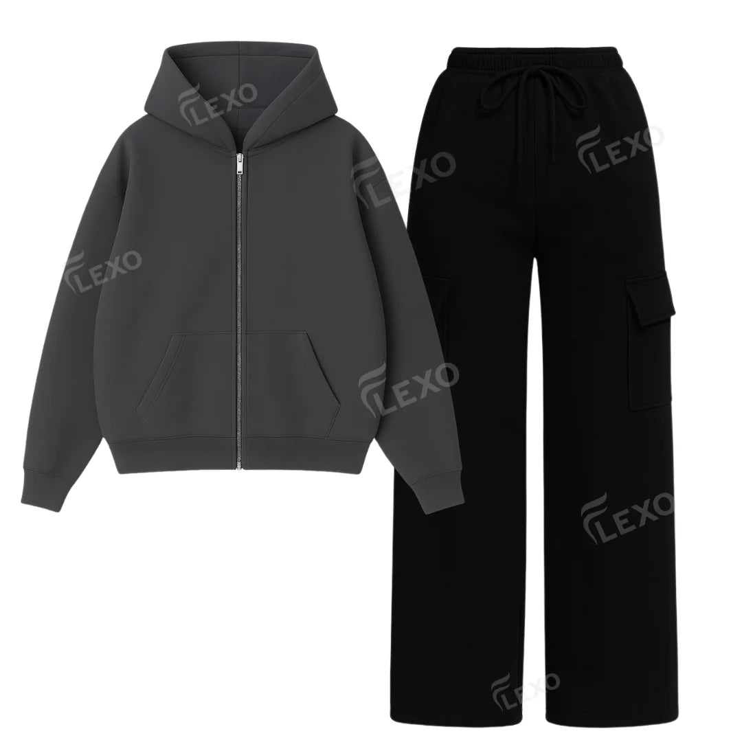 Straight Leg Cargo With Oversized Zipper