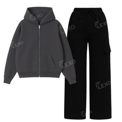 Straight Leg Cargo With Oversized Zipper