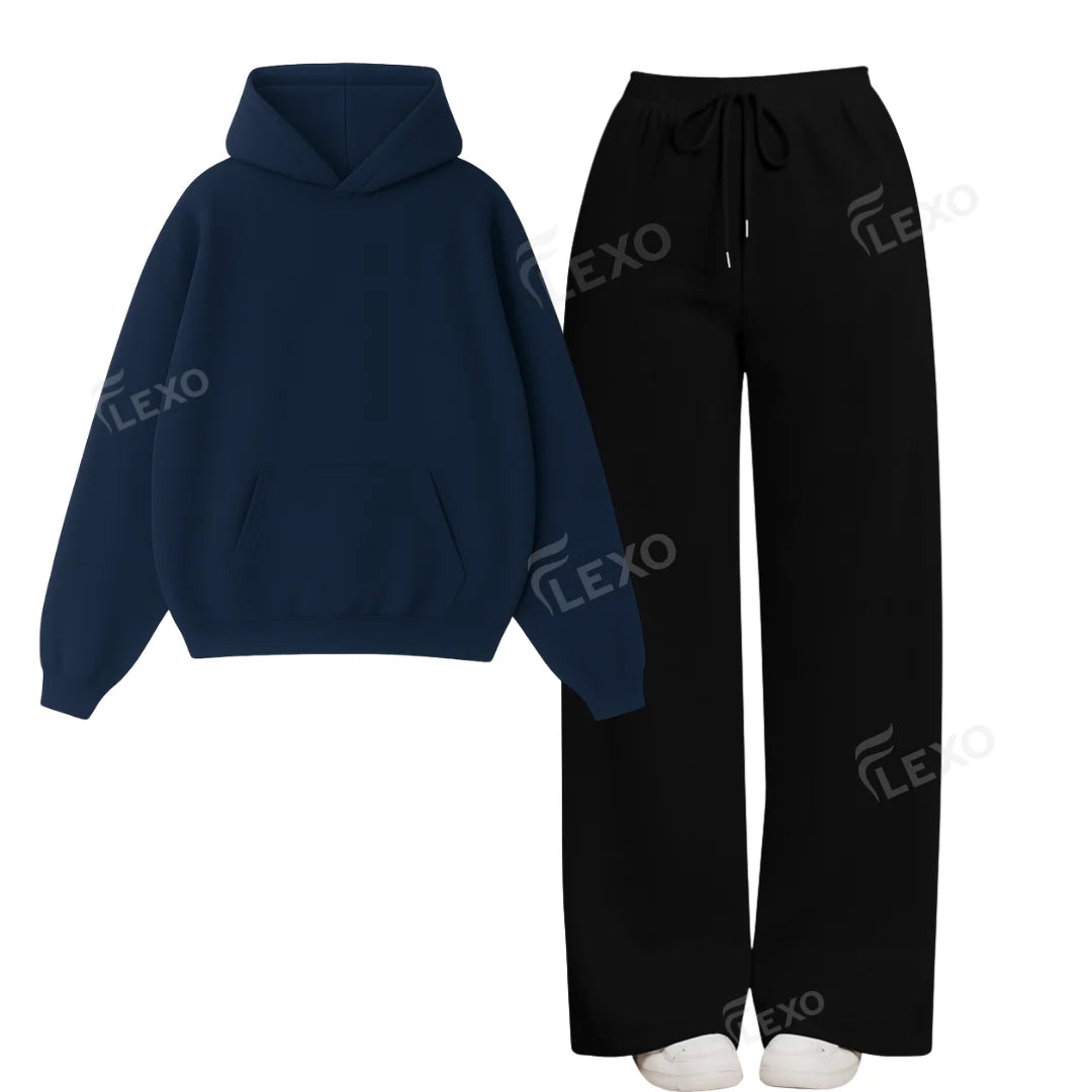 Straight Leg Trouser With Oversized Hoodie