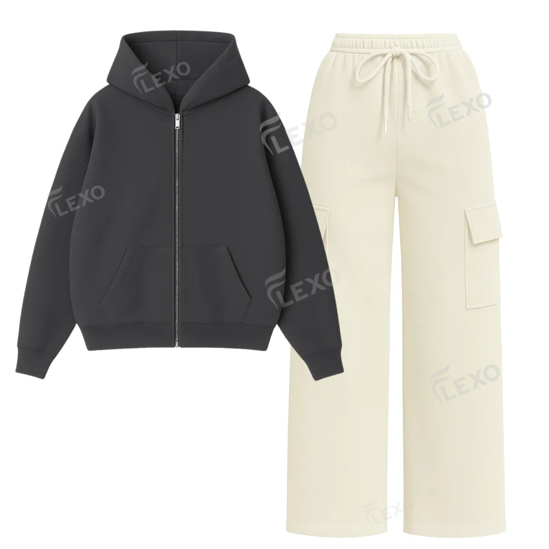 Straight Leg Cargo With Oversized Zipper