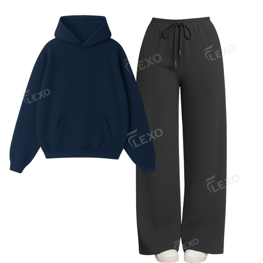 Straight Leg Trouser With Oversized Hoodie