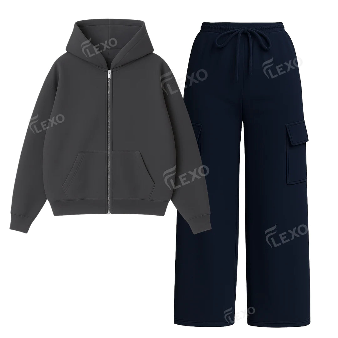 Straight Leg Cargo With Oversized Zipper