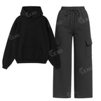 Straight Leg Cargo With Oversized Hoodie