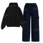 Straight Leg Cargo With Oversized Hoodie