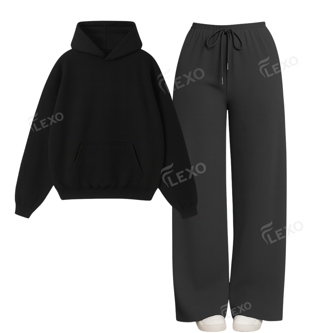 Straight Leg Trouser With Oversized Hoodie