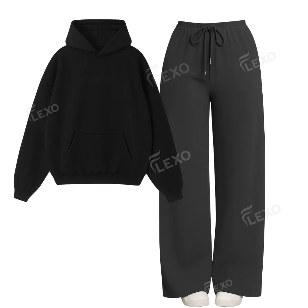 Straight Leg Trouser With Oversized Hoodie