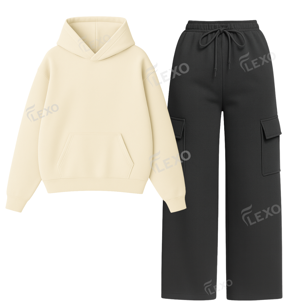 Straight Leg Cargo With Oversized Hoodie