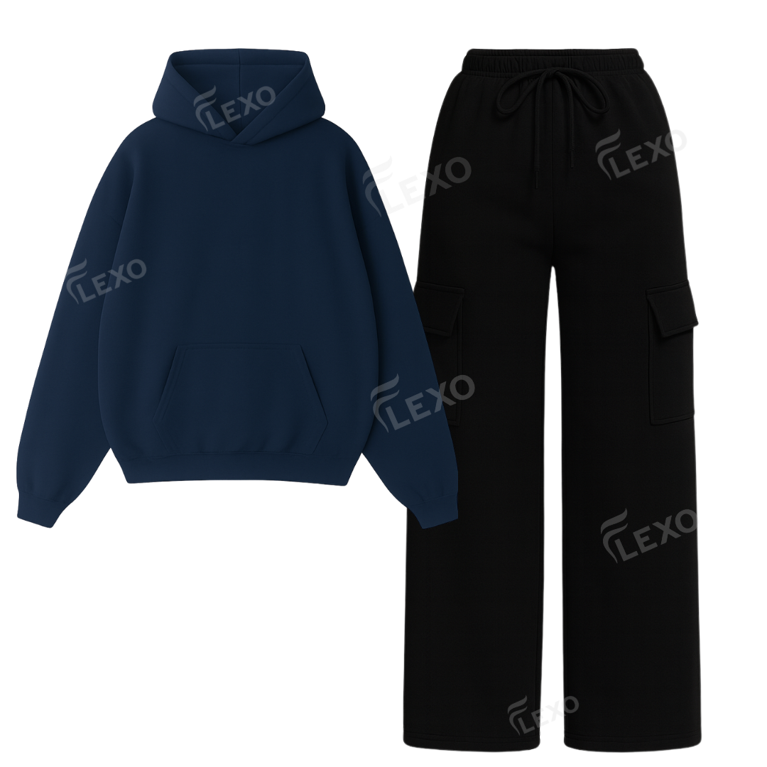 Straight Leg Cargo With Oversized Hoodie Secondary image