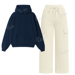 Straight Leg Cargo With Oversized Hoodie