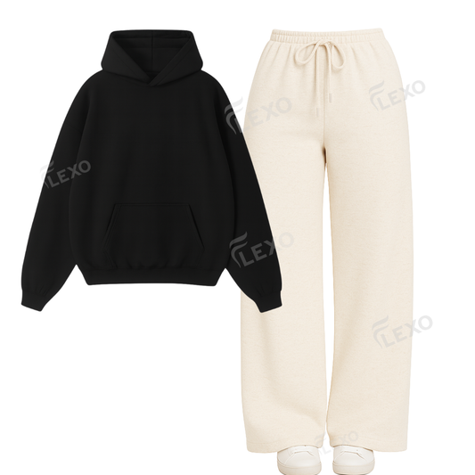 Straight Leg Trouser With Oversized Hoodie