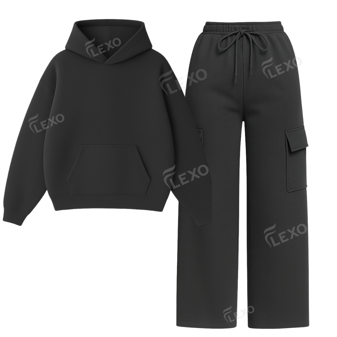 Straight Leg Cargo With Oversized Hoodie Main image