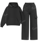 Straight Leg Cargo With Oversized Hoodie