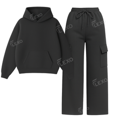 Straight Leg Cargo With Oversized Hoodie