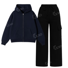 Straight Leg Cargo With Oversized Zipper