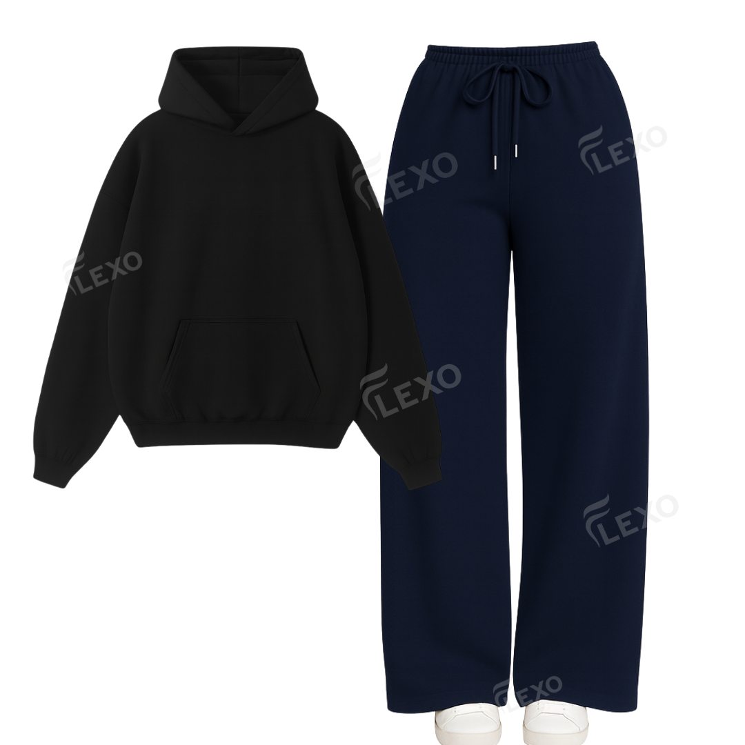 Straight Leg Trouser With Oversized Hoodie
