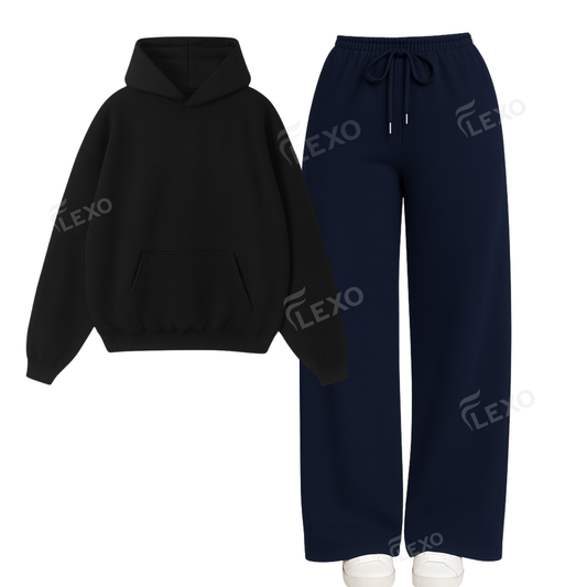 Straight Leg Trouser With Oversized Hoodie