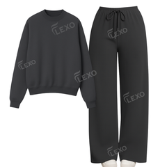Straight Leg Trouser With Oversized Sweatshirt