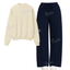 Straight Leg Trouser With Oversized Sweatshirt