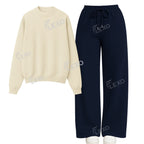 Straight Leg Trouser With Oversized Sweatshirt