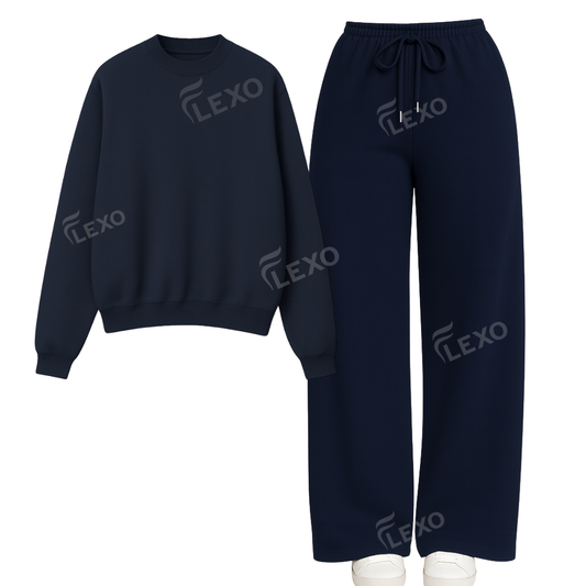 Straight Leg Trouser With Oversized Sweatshirt