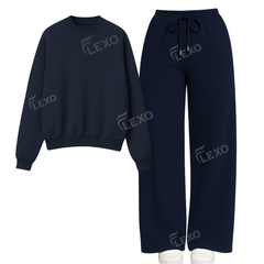 Straight Leg Trouser With Oversized Sweatshirt