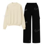 Straight Leg Cargo With Oversized Sweatshirt