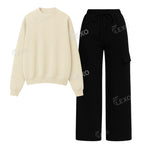 Straight Leg Cargo With Oversized Sweatshirt